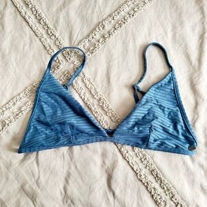 Rip Curl Blue Striped Bikini Top